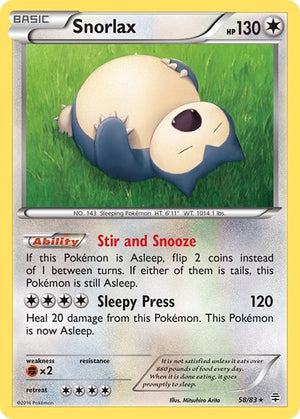 Pokemon TCG - Generations - Snorlax - 58/83