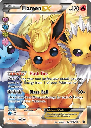Pokemon TCG - Generations - Radiant Collection - Flareon EX - RC28/RC32 - Holofoil