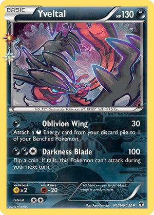 Pokemon TCG - Generations - Radiant Collection - Yveltal - RC16/RC32 - Holofoil