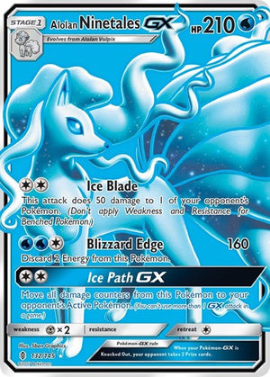 Pokemon TCG - SM - Guardians Rising - Alolan Ninetales GX - 132/145 - Holofoil