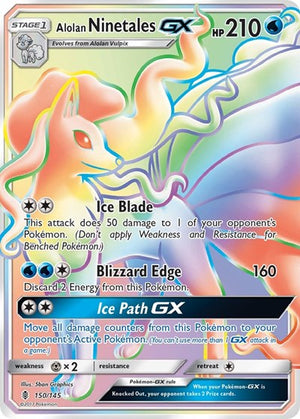 Pokemon TCG - SM - Guardians Rising - Alolan Ninetales GX - 150/145 - Holofoil