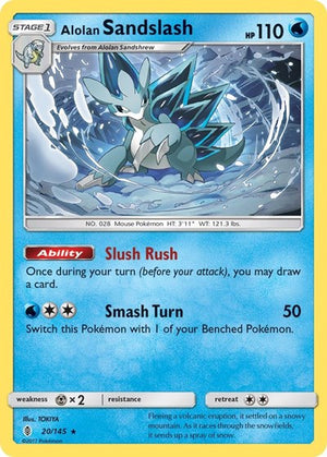 Pokemon TCG - SM - Guardians Rising - Alolan Sandslash - 20/145 - Reverse Holofoil