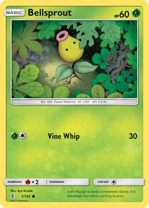 Pokemon TCG - SM - Guardians Rising - Bellsprout - 1/145 - Reverse Holofoil