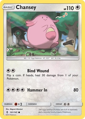 Pokemon TCG - SM - Guardians Rising - Chansey - 101/145 - Reverse Holofoil