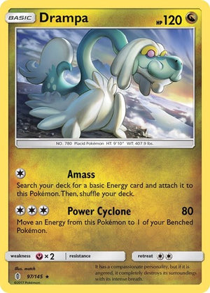 Pokemon TCG - SM - Guardians Rising - Drampa - 97/145 - Reverse Holofoil