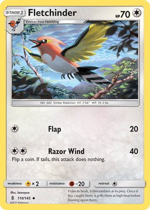 Pokemon TCG - SM - Guardians Rising - Fletchinder - 110/145