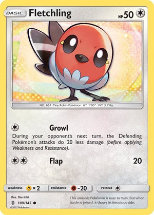 Pokemon TCG - SM - Guardians Rising - Fletchling - 109/145