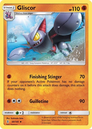 Pokemon TCG - SM - Guardians Rising - Gliscor - 68/145