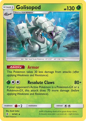 Pokemon TCG - SM - Guardians Rising - Golisopod - 9/145 - Reverse Holofoil