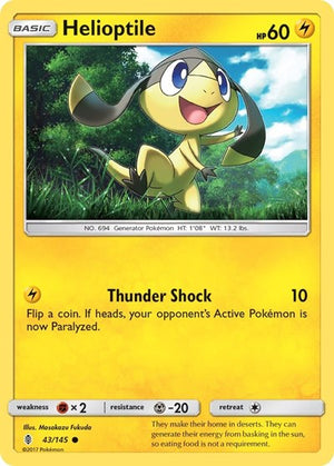 Pokemon TCG - SM - Guardians Rising - Helioptile - 43/145