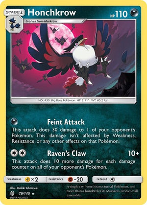 Pokemon TCG - SM - Guardians Rising - Honchkrow - 79/145