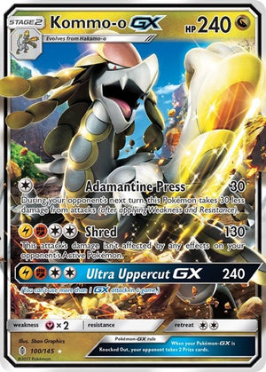 Pokemon TCG - SM - Guardians Rising - Kommo-o GX - 100/145 - Holofoil