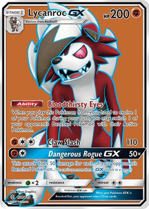 Pokemon TCG - SM - Guardians Rising - Lycanroc GX - 138/145 - Holofoil