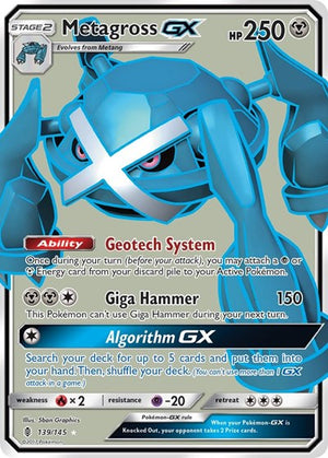 Pokemon TCG - SM - Guardians Rising - Metagross GX - 139/145 - Holofoil
