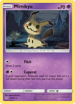 Pokemon TCG - SM - Guardians Rising - Mimikyu - 58/145 - Holofoil