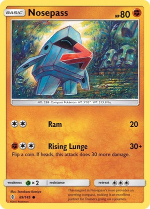 Pokemon TCG - SM - Guardians Rising - Nosepass - 69/145