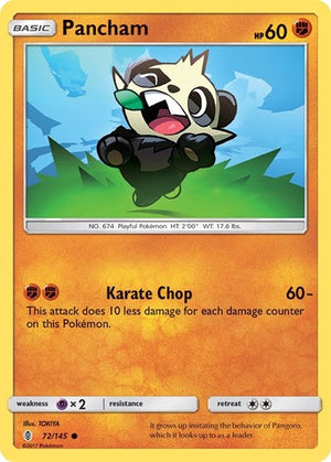 Pokemon TCG - SM - Guardians Rising - Pancham - 72/145 - Reverse Holofoil
