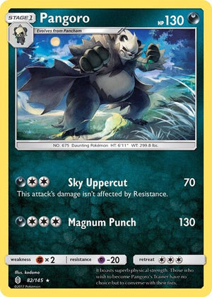 Pokemon TCG - SM - Guardians Rising - Pangoro - 82/145 - Reverse Holofoil
