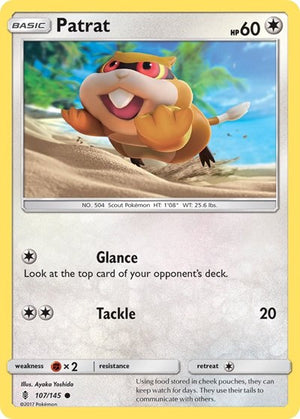 Pokemon TCG - SM - Guardians Rising - Patrat - 107/145 - Reverse Holofoil