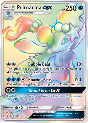 Pokemon TCG - SM - Guardians Rising - Primarina GX - 149/145 - Holofoil
