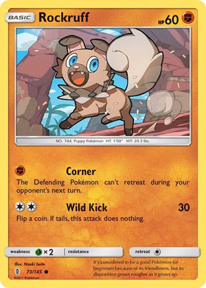 Pokemon TCG - SM - Guardians Rising - Rockruff - 73/145 - Reverse Holofoil