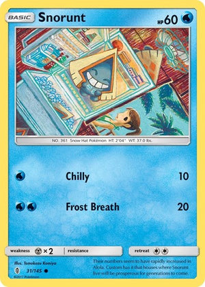 Pokemon TCG - SM - Guardians Rising - Snorunt - 31/145