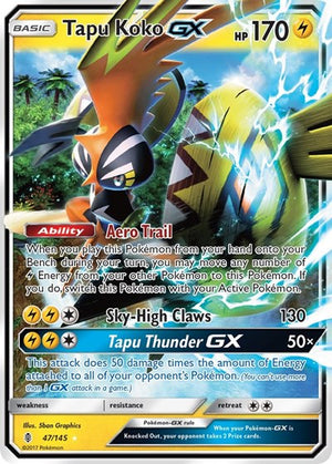 Pokemon TCG - SM - Guardians Rising - Tapu Koko GX - 47/145 - Holofoil
