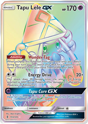 Pokemon TCG - SM - Guardians Rising - Tapu Lele GX - 155/145 - Holofoil