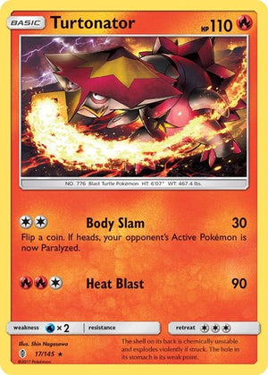 Pokemon TCG - SM - Guardians Rising - Turtonator - 17/145 - Reverse Holofoil