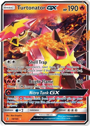 Pokemon TCG - SM - Guardians Rising - Turtonator GX - 18/145 - Holofoil