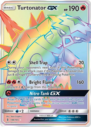 Pokemon TCG - SM - Guardians Rising - Turtonator GX - 148/145 - Holofoil