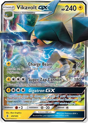 Pokemon TCG - SM - Guardians Rising - Vikavolt GX - 45/145 - Holofoil