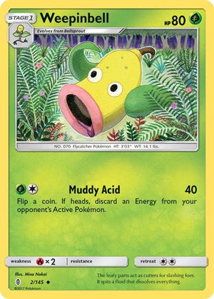 Pokemon TCG - SM - Guardians Rising - Weepinbell - 2/145