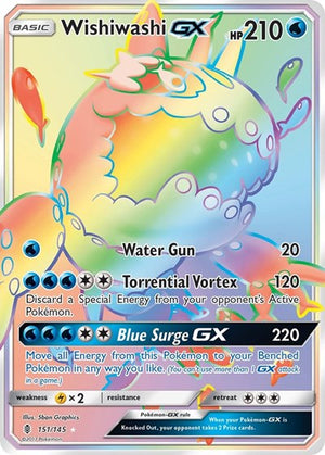 Pokemon TCG - SM - Guardians Rising - Wishiwashi GX - 151/145 - Holofoil