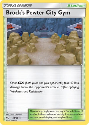 Pokemon TCG - Hidden Fates - Brock's Pewter City Gym - 54/68