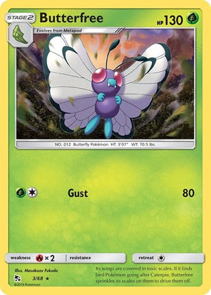 Pokemon TCG - Hidden Fates - Butterfree - 3/68 - Reverse Holofoil