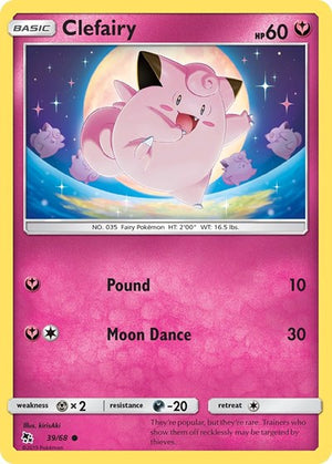 Pokemon TCG - Hidden Fates - Clefairy - 39/68