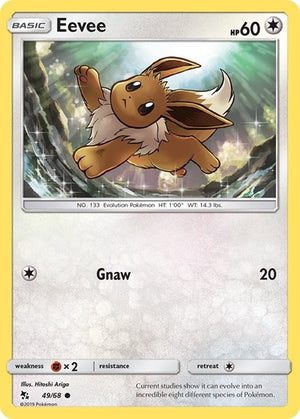 Pokemon TCG - Hidden Fates - Eevee - 49/68