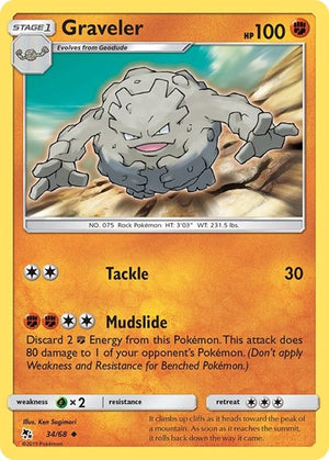 Pokemon TCG - Hidden Fates - Graveler - 34/68