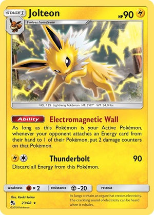 Pokemon TCG - Hidden Fates - Jolteon - 23/68