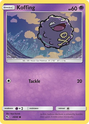 Pokemon TCG - Hidden Fates - Koffing - 28/68 - Reverse Holofoil