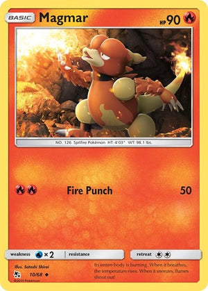 Pokemon TCG - Hidden Fates - Magmar - 10/68 - Reverse Holofoil