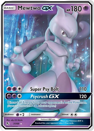 Pokemon TCG - Hidden Fates - Mewtwo GX - 31/68 - Holofoil