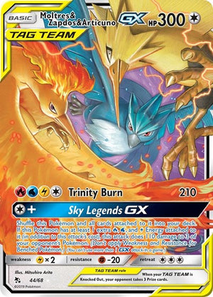 Pokemon TCG - Hidden Fates - Moltres & Zapdos & Articuno GX - 44/68 - Holofoil