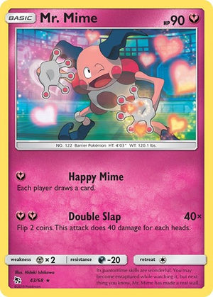 Pokemon TCG - Hidden Fates - Mr. Mime - 43/68 - Reverse Holofoil