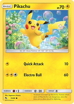 Pokemon TCG - Hidden Fates - Pikachu - 19/68 - Reverse Holofoil