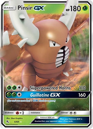 Pokemon TCG - Hidden Fates - Pinsir GX - 6/68 - Holofoil