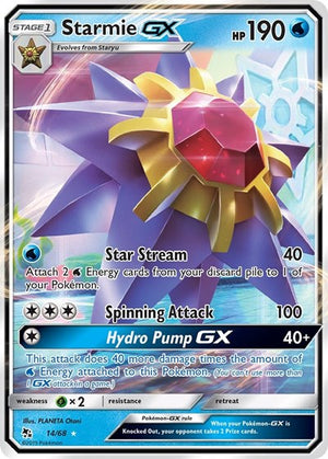 Pokemon TCG - Hidden Fates - Starmie GX - 14/68 - Holofoil