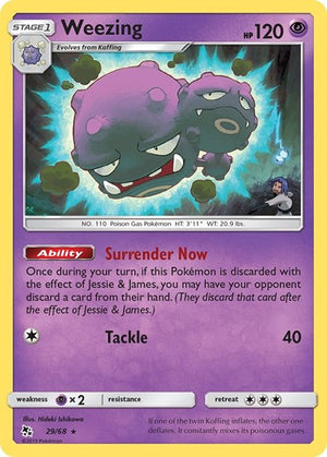 Pokemon TCG - Hidden Fates - Weezing - 29/68 - Reverse Holofoil