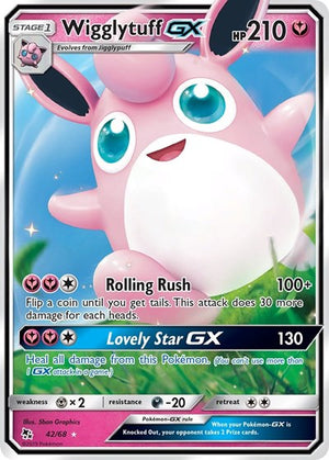 Pokemon TCG - Hidden Fates - Wigglytuff GX - 42/68 - Holofoil